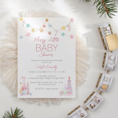 Pastel Winter Wonderland Vrolijk klein Baby shower Kaart