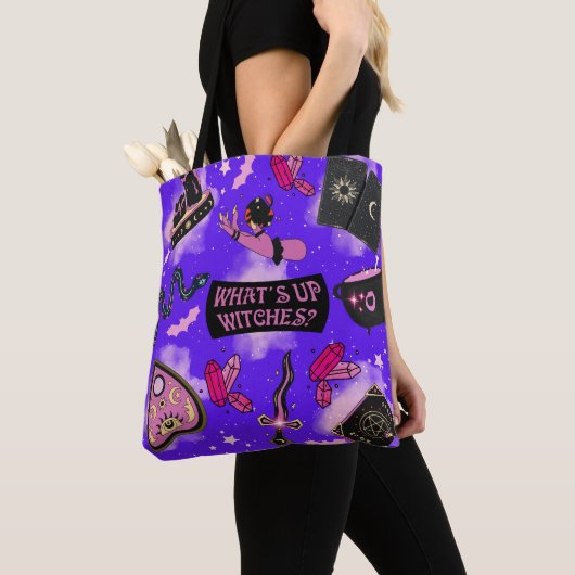 Pastel Witch Canvas tas - Kawaii Witchcore Hallowe (Dichtbij)