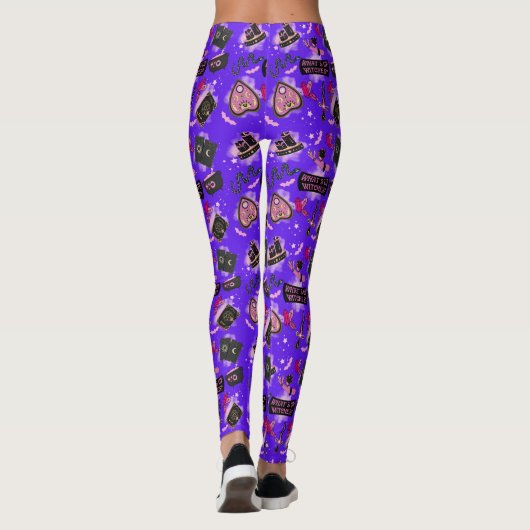 Pastel Witch Leggings - Kawaii Witchcore Spooky (Achterkant)