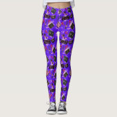 Pastel Witch Leggings - Kawaii Witchcore Spooky (Voorkant)