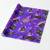 Pastel Witch Wrapping Paper - Kawaii Magisch cadea Cadeaupapier (Uitgerold)