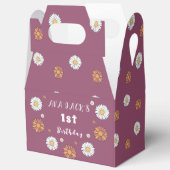 Pastel witte en roze oranje madeliefbloemen bedankdoosjes (Open)