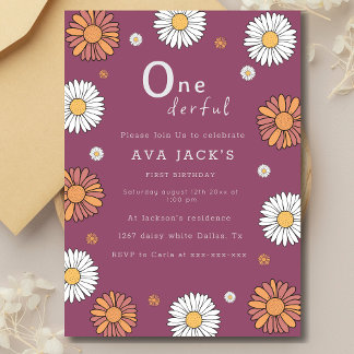 Pastel witte en roze oranje madeliefbloemen kaart