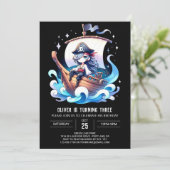 Pastel Wizige Piraat Verjaardag Kaart (Staand voorkant)