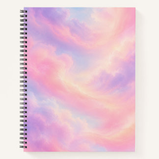 Pastel Wolken Esthetische Droomspiraal Notebook Notitieboek