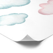 Pastel wolken kleuterposter kinderkamer decoratie (Hoek)