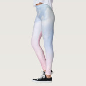 Pastel Wolken: Serene achtergrond patroon Leggings (Links)