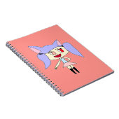 Pastel Wolvenmeisje Notitieboek (Rechterzijde)