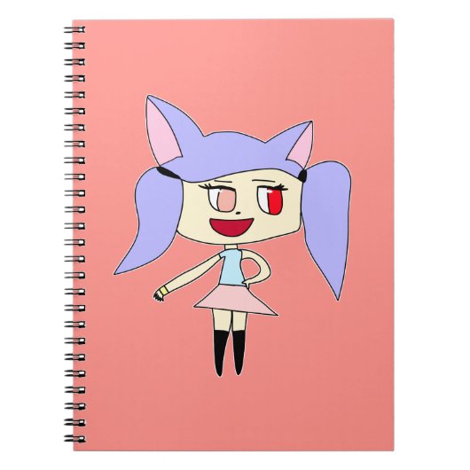 Pastel Wolvenmeisje Notitieboek (Voorkant)