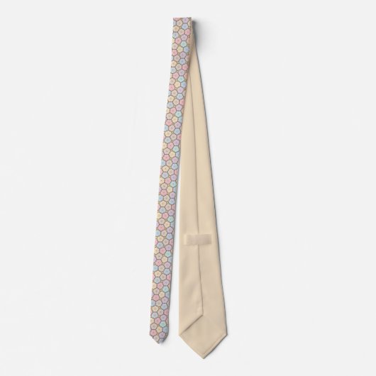 Pastel Wood Slices Neck Tie Stropdas (Achterkant)