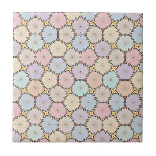 Pastel Wood Slices Tegeltje (Voorkant)