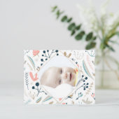 Pastel Woodland Foto van Birthday Invitation Brief Briefkaart (Staand voorkant)