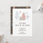 Pastel Woodland | Kaart "Verhuisaankondiging" (Voorkant / Achterkant in situ)