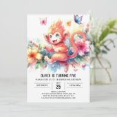 Pastel Woodland Monkey Verjaardag Kaart (Staand voorkant)