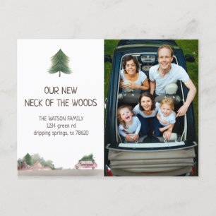 pastel woodland Moving Announcement Briefkaart