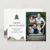 pastel woodland Moving Announcement Briefkaart (Voorkant / Achterkant)