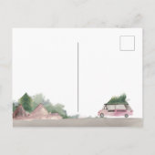 pastel woodland Moving Announcement Briefkaart (Achterkant)