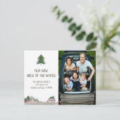 pastel woodland Moving Announcement Briefkaart (Staand voorkant)