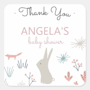 Pastel Woodland   STICKER BABY SHOWER
