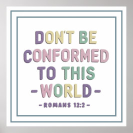Pastel Wordt Niet Conformed Aan Deze Wereld Romein Poster