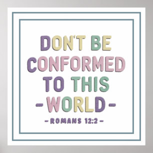 Pastel Wordt Niet Conformed Aan Deze Wereld Romein Poster