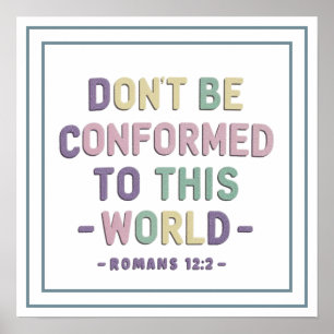 Pastel Wordt Niet Conformed Aan Deze Wereld Romein Poster