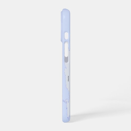 Pastel World Map – Personalized iPhone 16 Hoesje (Linkerkant)