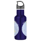 Pastel World Map With Country Names – Personalized Waterfles (Achterkant)