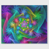 Pastel Xenomorph Swirl Wrapping Paper Cadeaupapier (Vlak)