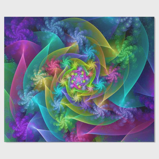 Pastel Xenomorph Swirl Wrapping Paper Cadeaupapier (Vlak)