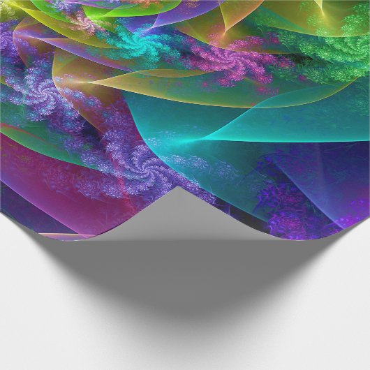 Pastel Xenomorph Swirl Wrapping Paper Cadeaupapier (Hoek)