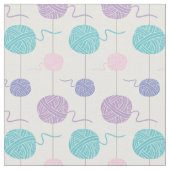 Pastel Yarn Ball String Pattern Stof (Close Up)