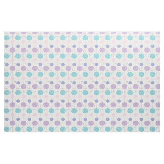 Pastel Yarn Ball String Pattern Stof (Fat Quarter)
