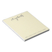 Pastel Yellow and Grey Stationery Suite for Women Notitieblok (Schuin)