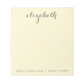 Pastel Yellow and Grey Stationery Suite for Women Notitieblok (Voorkant)