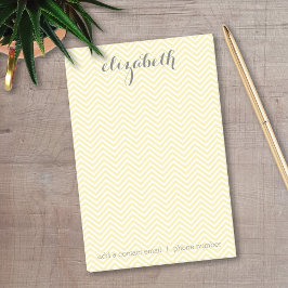 Pastel Yellow and Grey Stationery Suite for Women Post-it® Notes