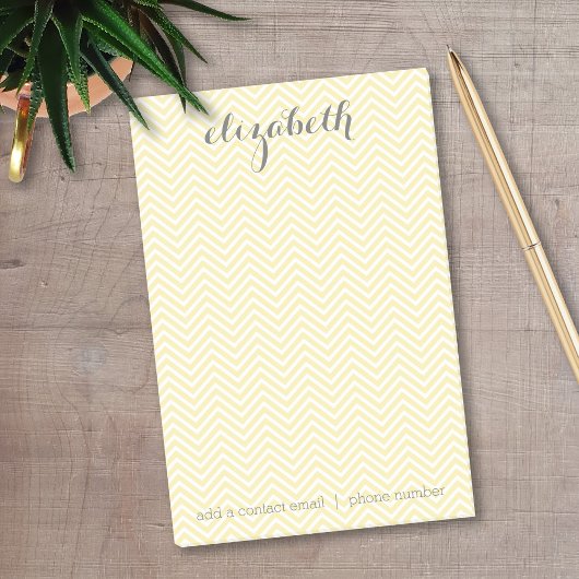 Pastel Yellow and Grey Stationery Suite for Women Post-it® Notes