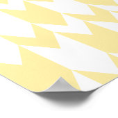 Pastel Yellow and White Chevron Pattern. Poster (Hoek)