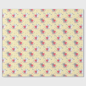 Pastel Yellow Cat Wrapping Paper – Zoete Kittens Cadeaupapier (Vlak)