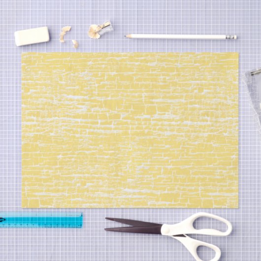 Pastel Yellow Crackle Tissuepapier (Craft)