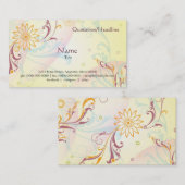Pastel Yellow Floral Card Visitekaartje (Voorkant / Achterkant)