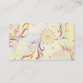 Pastel Yellow Floral Card Visitekaartje (Achterkant)