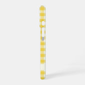 Pastel Yellow Gingham Buffalo Check Pset Name iPhone 16 Hoesje (Linkerkant)