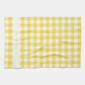 Pastel Yellow Gingham Buffalo Check Pset Name Theedoek (Horizontaal)