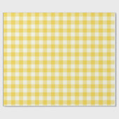 Pastel Yellow Gingham Buffalo Check Pset Pattern Cadeaupapier (Vlak)