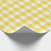 Pastel Yellow Gingham Buffalo Check Pset Pattern Cadeaupapier (Hoek)