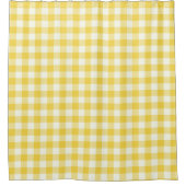 Pastel Yellow Gingham Buffalo Check Pset Pattern Douchegordijn (Voorkant)