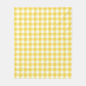 Pastel Yellow Gingham Buffalo Check Pset Pattern Fleece Deken (Voorkant)