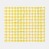 Pastel Yellow Gingham Buffalo Check Pset Pattern Fleece Deken (Voorkant (Horizontaal))