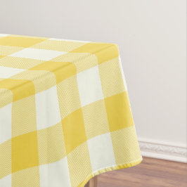 Pastel Yellow Gingham Buffalo Check Pset Pattern Tafelkleed